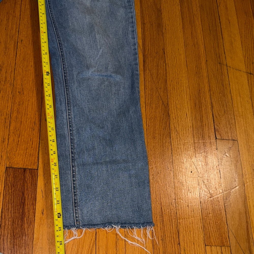 Harper High Rise Distressed Blue Jeans - Picture 7 of 12